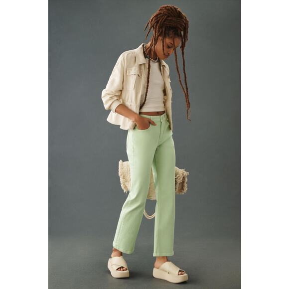 Pilcro The Yaya Mid-Rise Crop Flare Jeans - New 34P - Picture 1 of 7